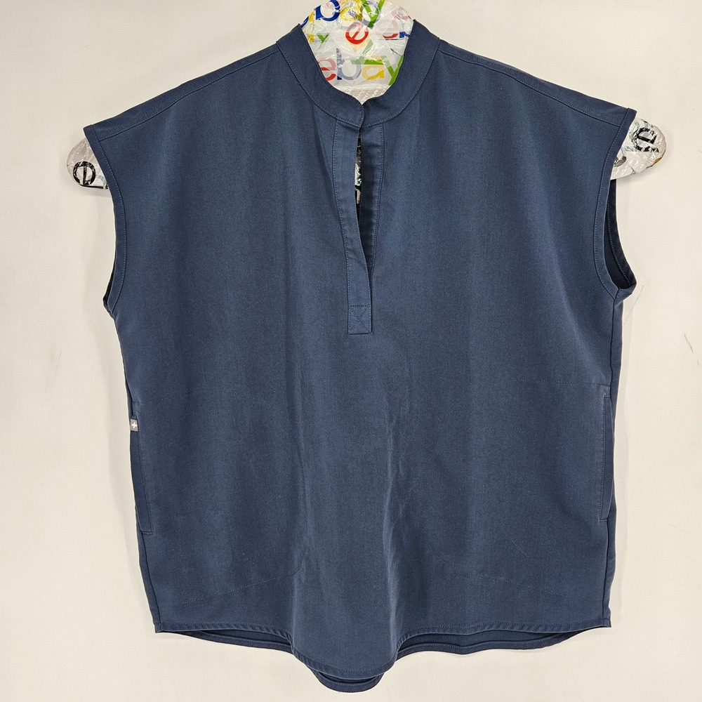Figs Scrub Top Womens Large Rafaela Oversized Healthcare Uniform Dark Harbor